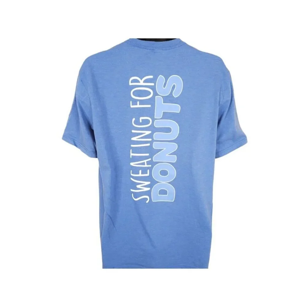 Sweating For Donuts T Shirt Mens Size XL Blue Donut Judge Me 5K Run